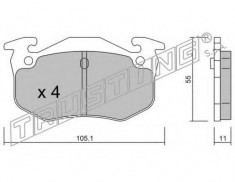 placute frana RENAULT MEGANE I Coupe 2.0 16V - TRUSTING 040.2 foto