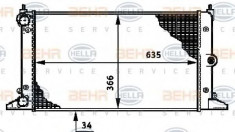 Radiator, racire motor VW SHARAN 1.9 TDI - HELLA 8MK 376 720-511 foto