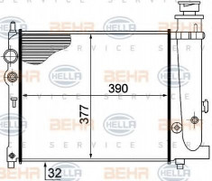 Radiator, racire motor PEUGEOT 309 1.1 - HELLA 8MK 376 715-391 foto