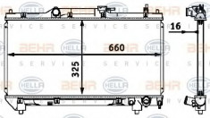 Radiator, racire motor TOYOTA AVENSIS 2.0 - HELLA 8MK 376 718-481 foto