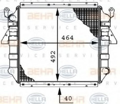 Radiator, racire motor - HELLA 8MK 376 706-321 foto