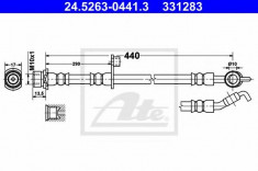 Furtun frana TOYOTA VITZ 1.3 16V - ATE 24.5263-0441.3 foto