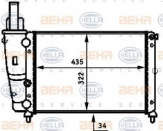 Radiator, racire motor FIAT PUNTO 55 1.1 - HELLA 8MK 376 713-511 foto