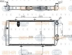 Radiator, racire motor AUDI 500 1.9 - HELLA 8MK 376 714-701 foto