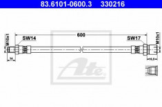 Furtun frana - ATE 83.6101-0600.3 foto