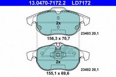 placute frana SAAB 9-3 limuzina 2.0 t BioPower XWD - ATE 13.0470-7172.2 foto