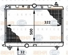 Radiator, racire motor HONDA ACCORD Mk VI 2.0 TDi - HELLA 8MK 376 708-591 foto