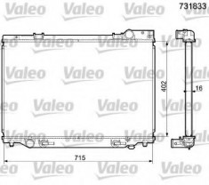 Radiator, racire motor TOYOTA ESTIMA 2.4 - VALEO 731833 foto