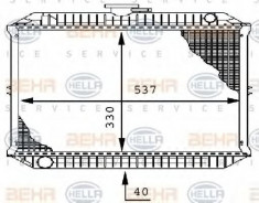 Radiator, racire motor NISSAN VANETTE bus 1.5 - HELLA 8MK 376 706-251 foto