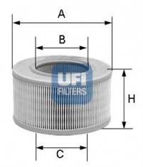 Filtru aer FORD FIESTA Mk II 1.1 - UFI 30.922.01 foto