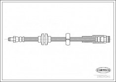 Furtun frana ALFA ROMEO 159 limuzina 1.9 JTS - CORTECO 19034341 foto