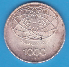 (2) MONEDA DIN ARGINT ITALIA - 1000 LIRE 1970 - CONCORDIA - 100 DE ANI REPUBLICA foto