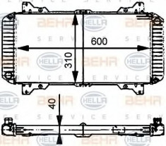 Radiator, racire motor - HELLA 8MK 376 710-101 foto