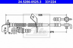 Furtun frana KIA CEE&amp;#039;D SW 1.4 CVVT - ATE 24.5286-0525.3 foto