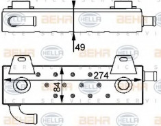 Radiator ulei, ulei motor MAN UL UL 242 - HELLA 8MO 376 725-071 foto