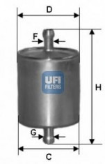 filtru combustibil VW GOLF PLUS 1.6 BiFuel - UFI 31.836.00 foto