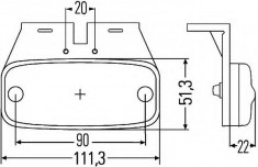 Lampa laterala - HELLA 2PS 963 639-067 foto