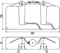 rezervor apa,spalare parbriz - HELLA 8BW 003 443-047 foto