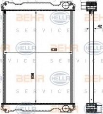 Radiator, racire motor IRISBUS CITELIS 10.5, 12, LINE - HELLA 8MK 376 737-061 foto