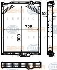 Radiator, racire motor VOLVO B 7 B 7 - HELLA 8MK 376 792-161 foto