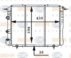 Radiator, racire motor RENAULT TRAFIC bus 1.7 - HELLA 8MK 376 716-181 foto