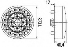 Lampa spate - HELLA 2SD 009 362-201 foto