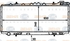 Radiator, racire motor NISSAN PRIMERA 2.0 D - HELLA 8MK 376 715-581 foto