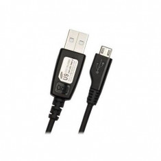 Cablu de date / incarcare Micro USB - > USB negru, 0,8m, ORIGINAL SAMSUNG