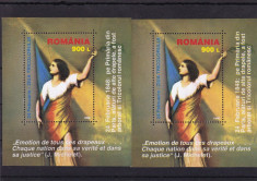 ROMANIA 1998 , LP 1448 , ZIUA TRICOLORULUI 2 COLITE MNH foto