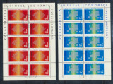 1971 ROMANIA Colaborarea Cultural Economica intereuropeana 2 colite stampilate, Stampilat