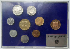 Republica Austria - Set 8 monede proof 1984 + Medalie monetarie foto