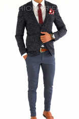 Sacou tip Zara Man - sacou barbati - sacou casual office - COLECTIE NOUA 7100 foto