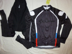 Echipament ciclism CUBE negru complet iarna toamna set NOU bluza pantaloni foto