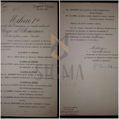 REGELE MIHAI - ION ANTONESCU , SEMNATURI OLOGRAFE , DOCUMENT DE CANCELARIE &amp;quot; STEAUA ROMANIEI&amp;quot; - COMANDOR, 1941 foto