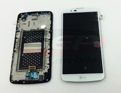 LCD+Touchscreen cu Rama LG K10 /K420N white original foto