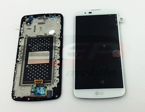LCD+Touchscreen cu Rama LG K10 /K420N white original