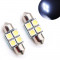 BEC AUTO LED SMD - 4 SMD- SOFIT FESTOON C5W 31 mm CANBUS FARA EROARE NUMAR ALB