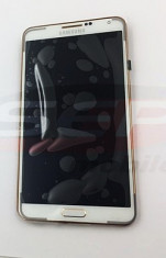 LCD+Touchscreen cu Rama Samsung Galaxy Note 3 / N9005 WHITE/GOLD original foto