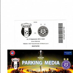 Bilet meci+parking ASTRA GIURGIU - AUSTRIA VIENA 15.09.2016 Europa League