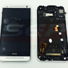 LCD+Touchscreen cu Rama HTC One M7 /802w Silver original