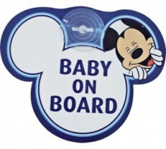 Semn de avertizare Baby on Board - Mickey foto