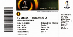 Bilet meci fotbal STEAUA Bucuresti-VILLARREAL 29.09.2016 Europa League foto