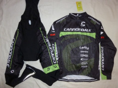 Echipament ciclism CANNONDALE Factory complet iarna toamna set NOU bluza pantalo foto