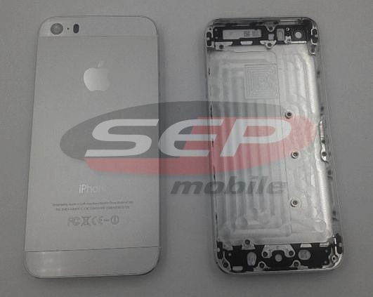 Capac baterie + mijloc + suport sim iPhone 5S WHITE original