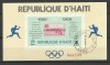 BLOC SPORT NEDANTELAT HAITI 1969, Stampilat
