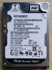 Harddisk HDD laptop Western Digital 160GB 7200rot foto