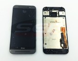 LCD+Touchscreen cu Rama HTC One M9 Gri original