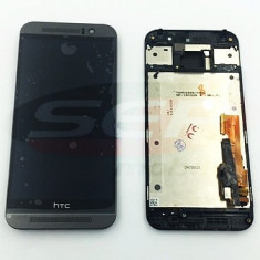 LCD+Touchscreen cu Rama HTC One M9 Gri original