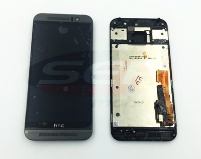 LCD+Touchscreen cu Rama HTC One M9 Gri original foto