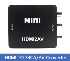 Adaptor Convertor HDMI la RCA, AV, 1080p, 2016, Audio Video, Factura Fiscala foto